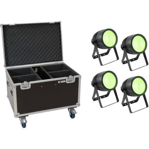 EUROLITE Set 4x LED Theatre COB 200 RGB+WW + Mallette avec roues - Autres projecteurs a LED