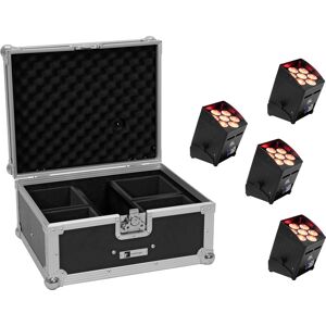 EUROLITE Set 4x AKKU UP-7 QCL Spot QuickDMX + Etui - Kits - Publicité