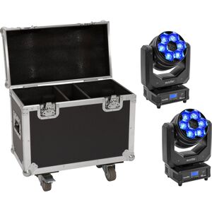 EUROLITE Set 2x LED TMH-H240 Beam/Wash/Flower Effect + Case - Moving Head Spots und Beams - Publicité