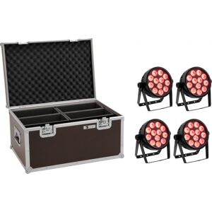 EUROLITE Set 4x LED 7C-12 Silent Slim Spot + étui - Kits - Publicité