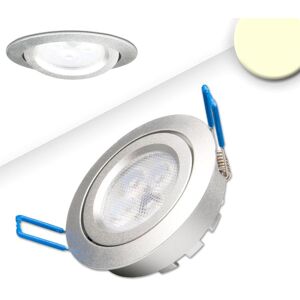ISOLED Spot LED enc. orient., col. ronde grise, 8 W, 72°, blanc chaud, gradable - Luminaires encastrés - Publicité