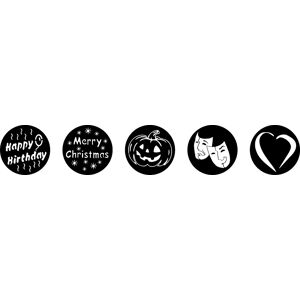 Showtec Season Gobo Set for ACT Profile 50 WW Gobos 5 saisons (Anniversaire, Noel, Halloween - Gobos et support pour Gobos