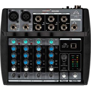 Wharfedale Connect 802 USB 6 canaux Compactmixer - Tables de mixage en direct