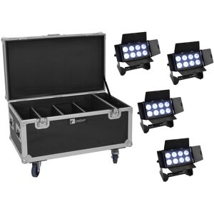 EUROLITE Set 4x Multiflood IP 8x10W RGBW Wash + Case - Kits - Publicité