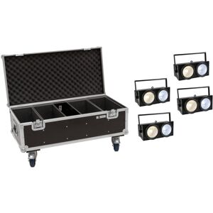 EUROLITE 4x Audience Blinder 2x100W LED COB CW/WW + Case - Autres projecteurs à LED - Publicité