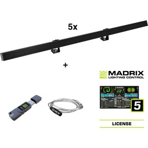 EUROLITE Set 5x LED PR-100/32 Pixel DMX Rail bk + Logiciel Madrix - Kits