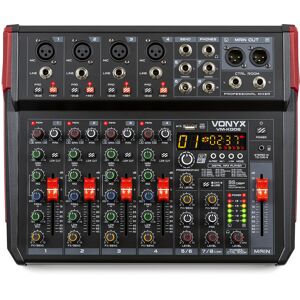 Vonyx VM-KG08 Table de mixage 8 canaux BT/DSP/USB Record - Tables de mixage en direct