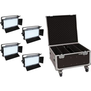 EUROLITE Set 4x LED PLL-480 QCL Panel + Case - Projecteurs PAR LED - Publicité