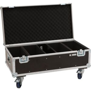 ROADINGER Flightcase 4x Audience Blinder 2x100W avec roues - Malles - Publicité