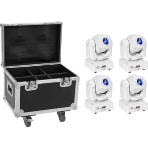 EUROLITE Set 4x LED TMH-S60 Moving-Head-Spot wh + Case - Kits - Publicité
