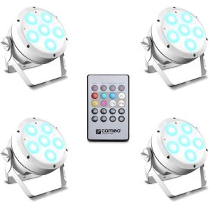 Cameo ROOT® PAR 6 WH SET 1 - Set composé de 4 x CLROOTPAR6WH avec télécommande infrarouge - Projecteurs PAR LED - Publicité