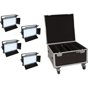 EUROLITE Set 4x LED PLL-480 CW/WW Panel + Case - Projecteurs PAR LED - Publicité