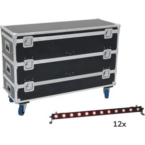 EUROLITE LED BAR-12 QCL RGB+UV Bar + Mallette avec roues - Kits