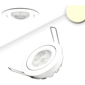 ISOLED Spot LED enc. orient., col. ronde blanche, 8 W, 72°,blanc chaud, gradable - Luminaires encastrés - Publicité