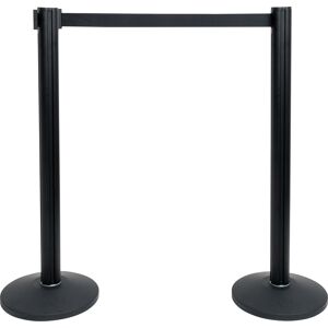 Showgear 2 m Adjustable Crowd Barrier PRO Set, noir - Produits de securite et de protection d?acces