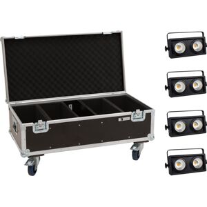 EUROLITE Set 4x Audience Blinder 2x100W LED COB WW + Case - Kits - Publicité