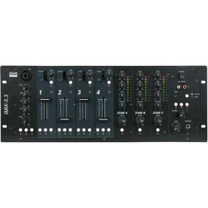 DAP-Audio IMIX-5.3 Table de mixage fixe 5 canaux, 4U, 3 zones - Installation tables de mixage