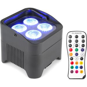 beamZ BBP94 Battery Uplight Par 4x 10W - Projecteurs à batterie - Publicité