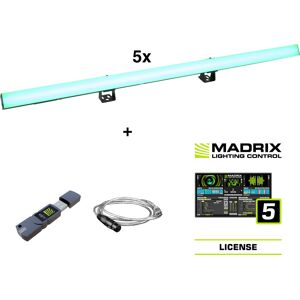 EUROLITE Set 5x LED PR-100/32 Pixel Rail DMX + Logiciel Madrix - Kits