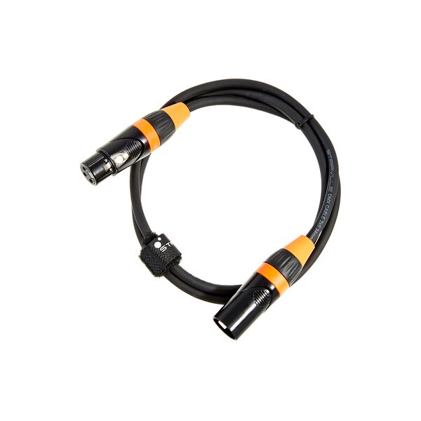 stairville pdc3cc dmx cable 1,0 m 3 pin arancione