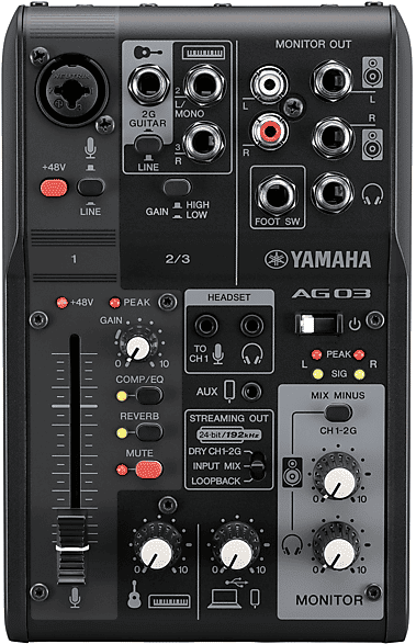 Yamaha Mixer USB  AG03MK2B