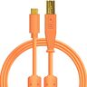 DJ TechTools Chroma-kabels: voor audio geoptimaliseerde USB-C-naar-USB-B-kabel met 56K-weerstand (neonoranje)