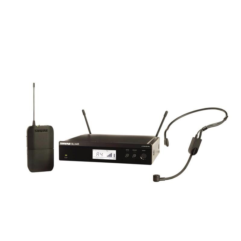 Shure Blx14r Bodypack System Rack Mount Med Pga31 Headset, S8(823-832 Mhz)