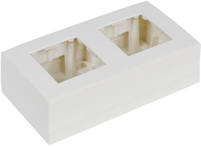 Audac Wb45d/w, Veggboks Dobbel Hvit Surface Mount Box Double - 45 X 45 Mm