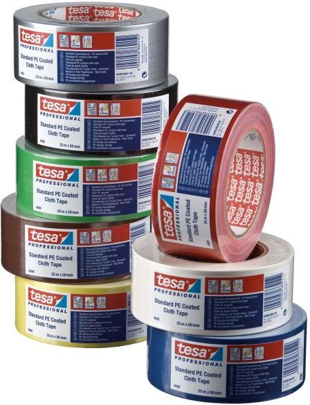 Tesa 4688 Tekstiletape 25 m x 50 mm sort