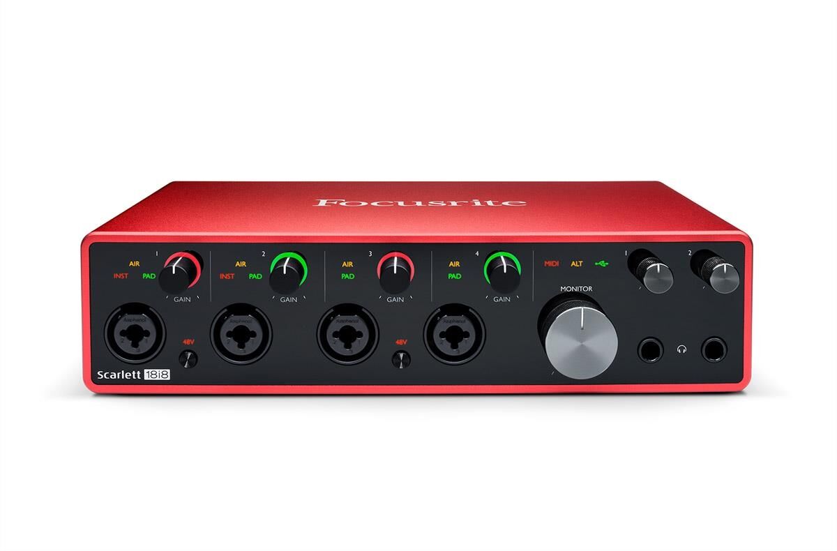 Focusrite Scarlett 18i8 Gen3   USB-lydkort, 18 inn/8 ut