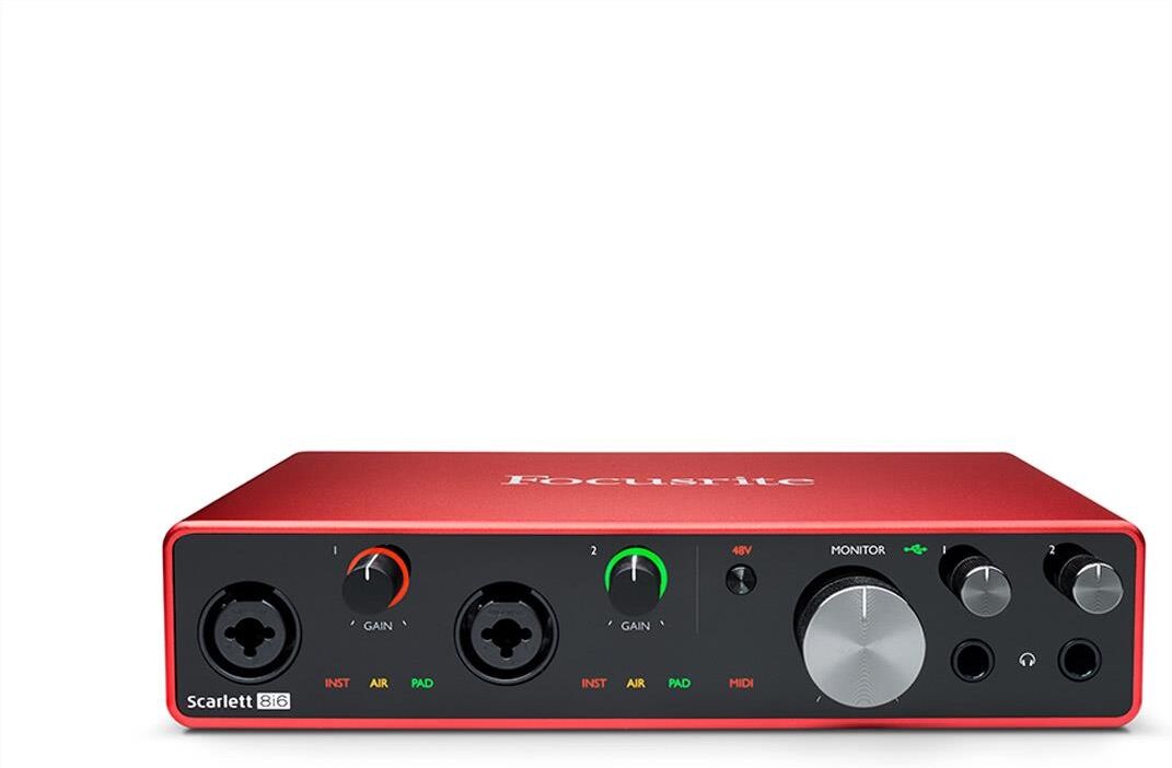 Focusrite Scarlett 8i6 Gen3   USB-lydkort, 8 inn/6 ut