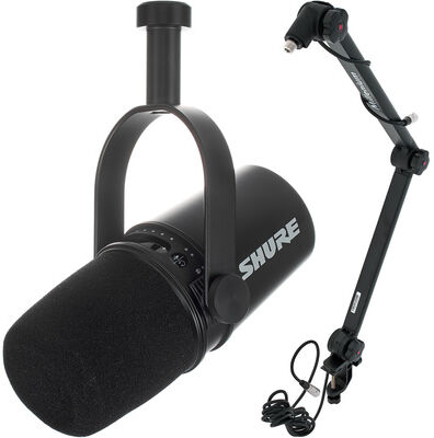 Shure MV 7 Black Stand Bundle