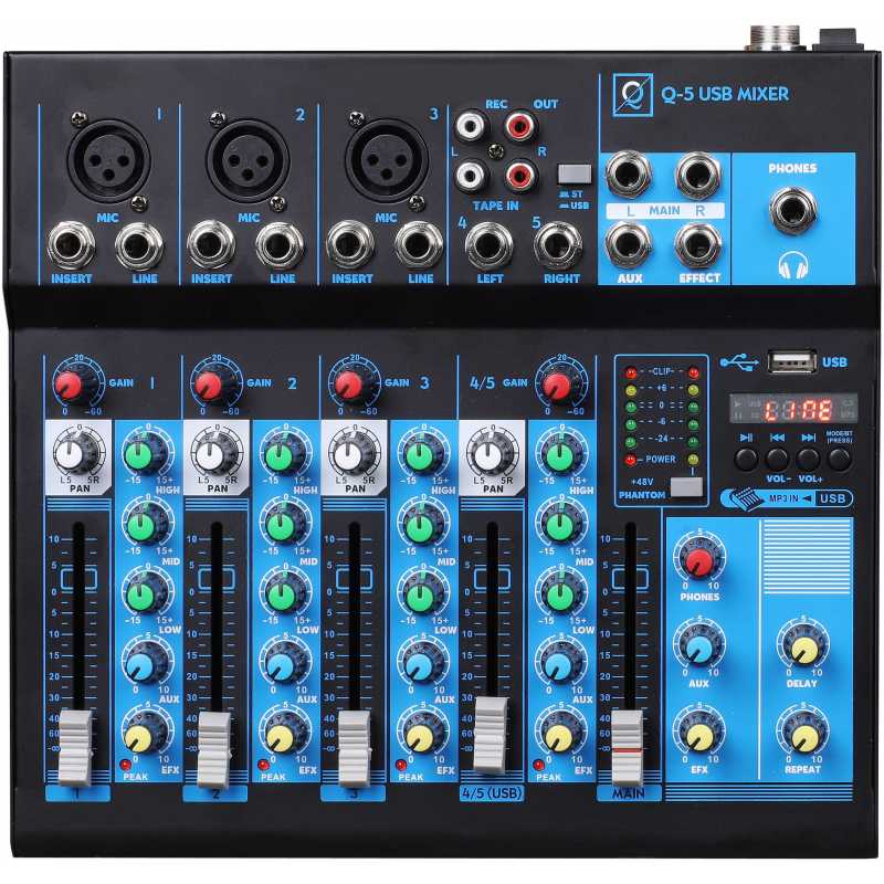 OQAN MIXER Q5 MK2 USB Mesa de Mistura Analógica