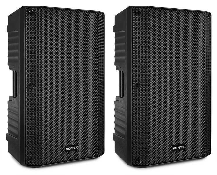 Vonyx Pack 2x Colunas Amplificada + Passiva 15" Bluetooth/usb 1000w (vss150s) - Vonyx