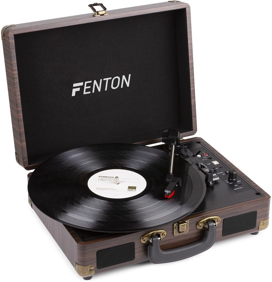 Fenton Gira Discos Madeira Bluetooth C/ Colunas (rp115b) - Fenton