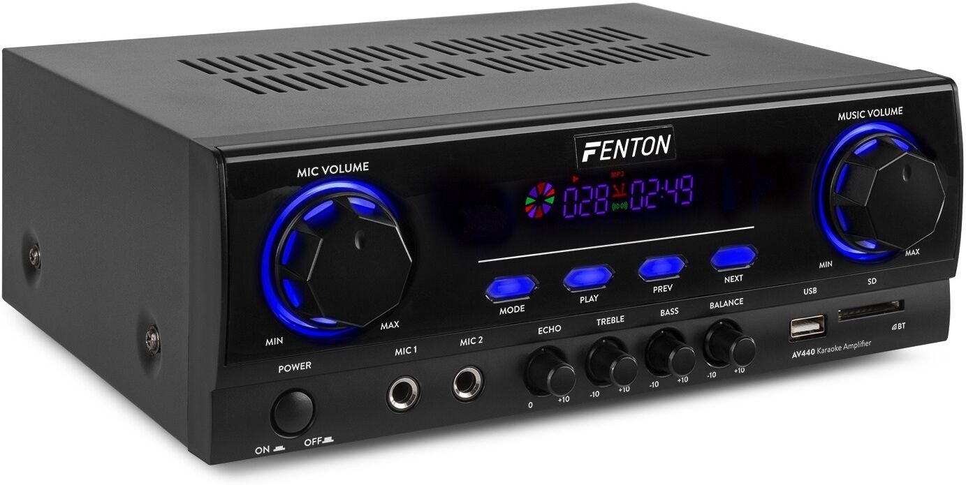 Fenton Amplificador De Karaoke Bluetooth Mp3/usb/sd 2x 200w (av440) - Fenton