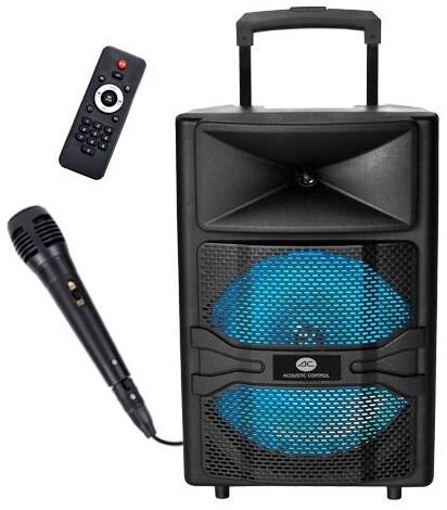 Acoustic Control Coluna Amp. Portátil 12" 50w C/ Efeitos Led Usb/sd/mp3/fm/bluetooth - Acoustic Control