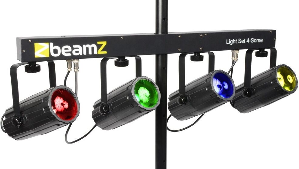 Beamz Barra Portátil C/ 4 Focos 57 Leds Rgbw Dmx (4-some) - Beamz