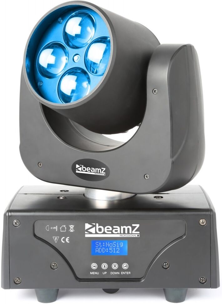 Beamz Moving Head Led Profissional Quad Rgbw 4 Leds Osram X 15w Dmx C/ Zoom (razor510) - Beamz