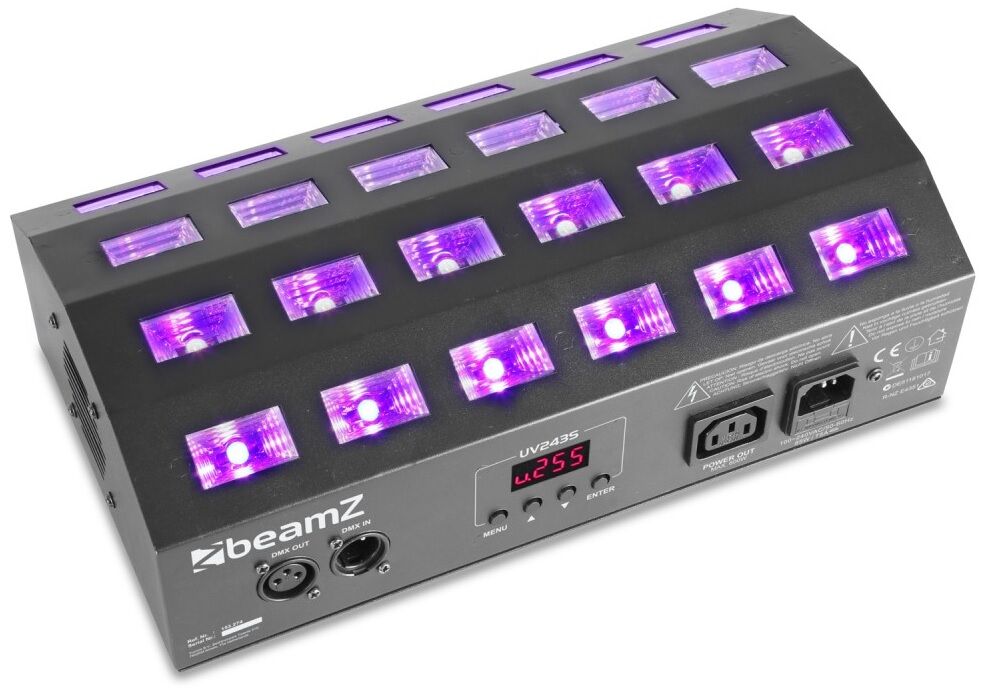 Beamz Projector Strobe 24x Leds 3w Uv (luz Negra) Buv463 - Beamz