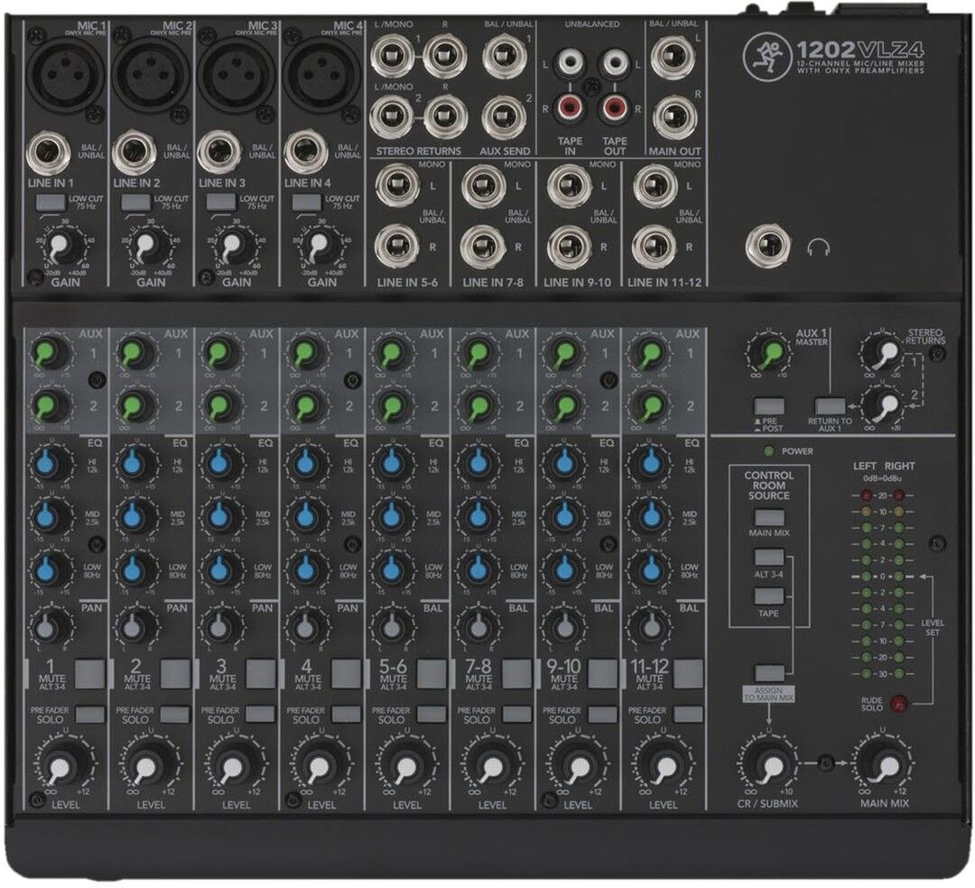 Mackie 1202 VLZ4 12-ch mixer w/4 Onyx preamps