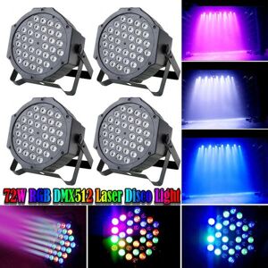 Fashion bag02 36 LED 72W RGB Stage Light Flat Par Lamp DMX512 Lighting Laser Projector DJ Disco Party Light (AU/EU/US/UK Plug)