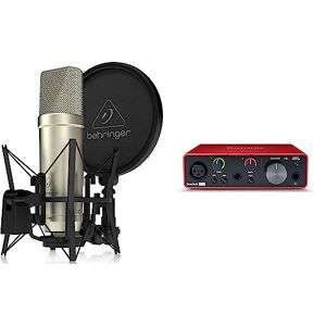 Behringer TM1 Complete Recording Package & Focusrite Scarlett Solo 3rd Gen USB Audio Interface, for the Guitarist, Vocalist, Podcaster or Producer, Studio Quality Sound