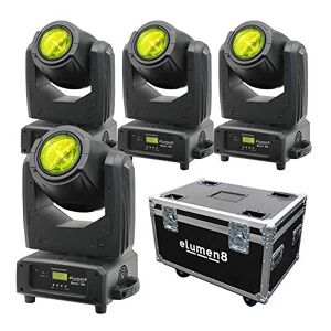 4x elumen8 1RE Beam Moving Head Gobo Lighting DMX Stage Lighting Bundle