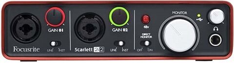 Refurbished: Focusrite Scarlett 2i2 Usb Computer Audio Interface, A