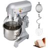 VEVOR Commercial Food Mixer 20Qt 750W 3 Speeds Adjustable 105 180 and 408 RPM Food Processor Heavy Duty with Stainless Steel Bowl Dough Hooks Whisk Beater for Schools Bakeries Restaurants Pizzeria