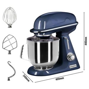 GGM Gastro - Melangeur - Robot de cuisine - Petrin - 7 litres - Bleu cobalt Bleu