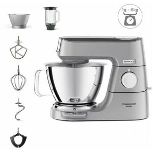 Robot Kenwood KVC85.124.SI - pâtissier Titanium Chef Baker - 2 bols en inox 3,5L et 5L - Balance intégrée 6kg - Blender 1,8L - Publicité