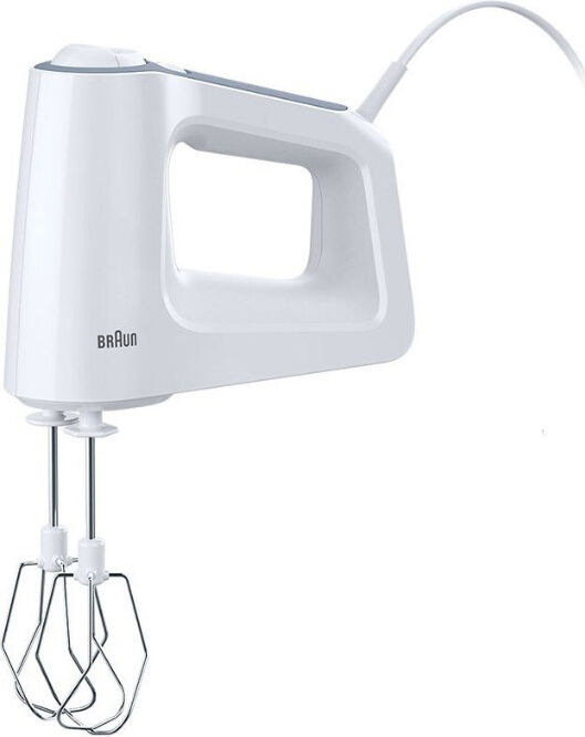 braun hm 3135 wh sbattitore elettrico con ciotola 0,5 litri potenza 500 watt 5 livelli di velocità colore bianco - hm 3135 wh