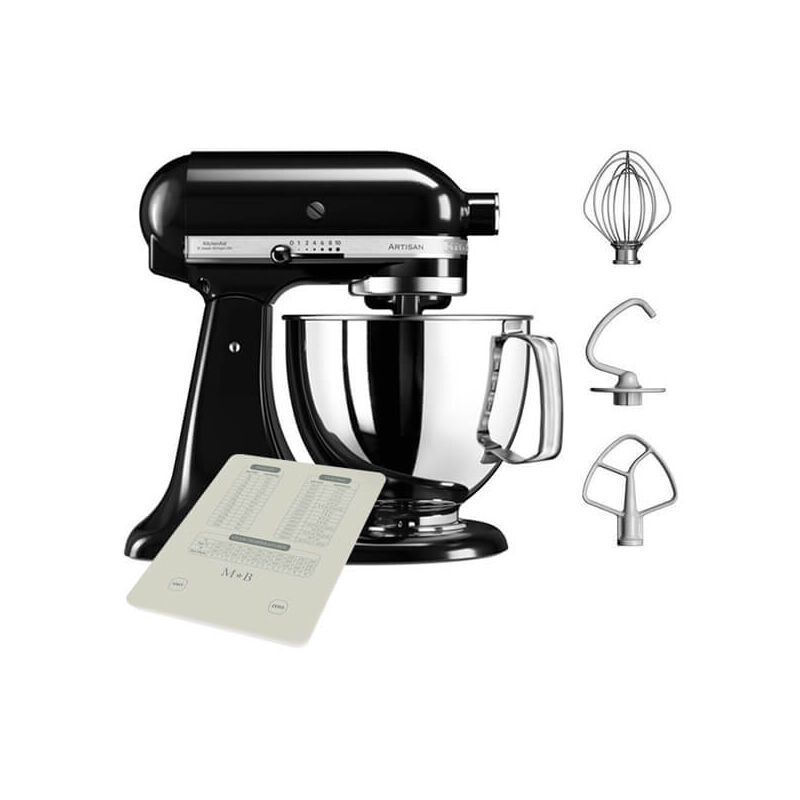 Artisan Mixer 125 Onyx Black With free Gift - Kitchenaid